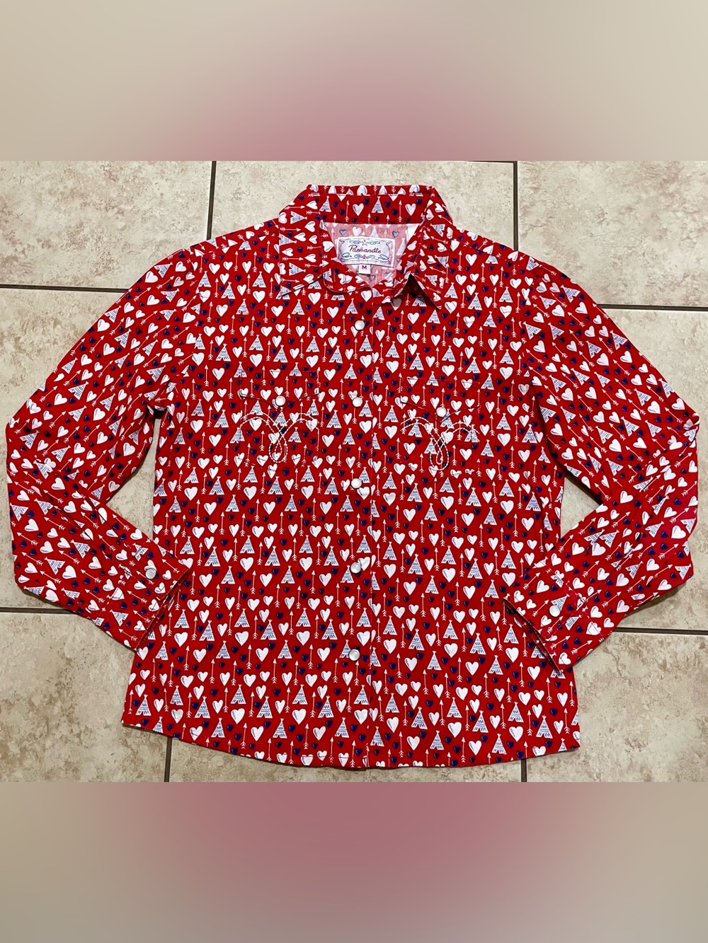Panhandle Girl's Western Shirt Size M